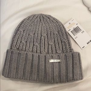Michael Kors pointelle cable cuff beanie